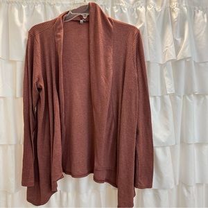 Rust red cardigan